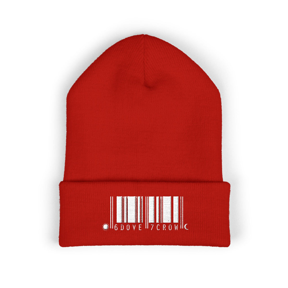 Barcode graphic beanie | Cuffed Embroidered Beanie