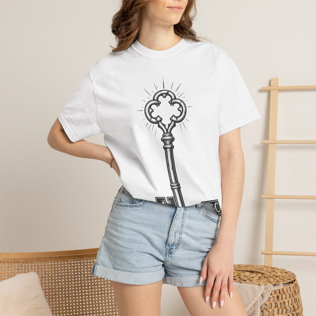 Key to Life T-Shirt — Vintage Skeleton Key Graphic Tee ("Search for the Keys to Life")