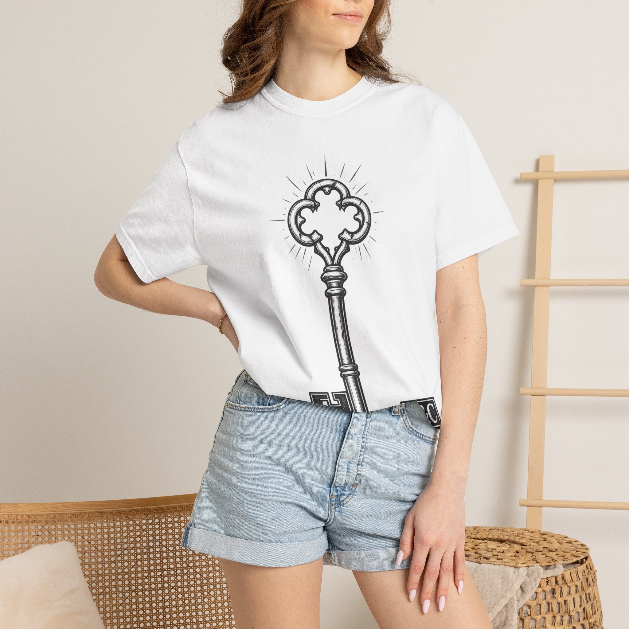 Key to Life T-Shirt — Vintage Skeleton Key Graphic Tee ("Search for the Keys to Life")