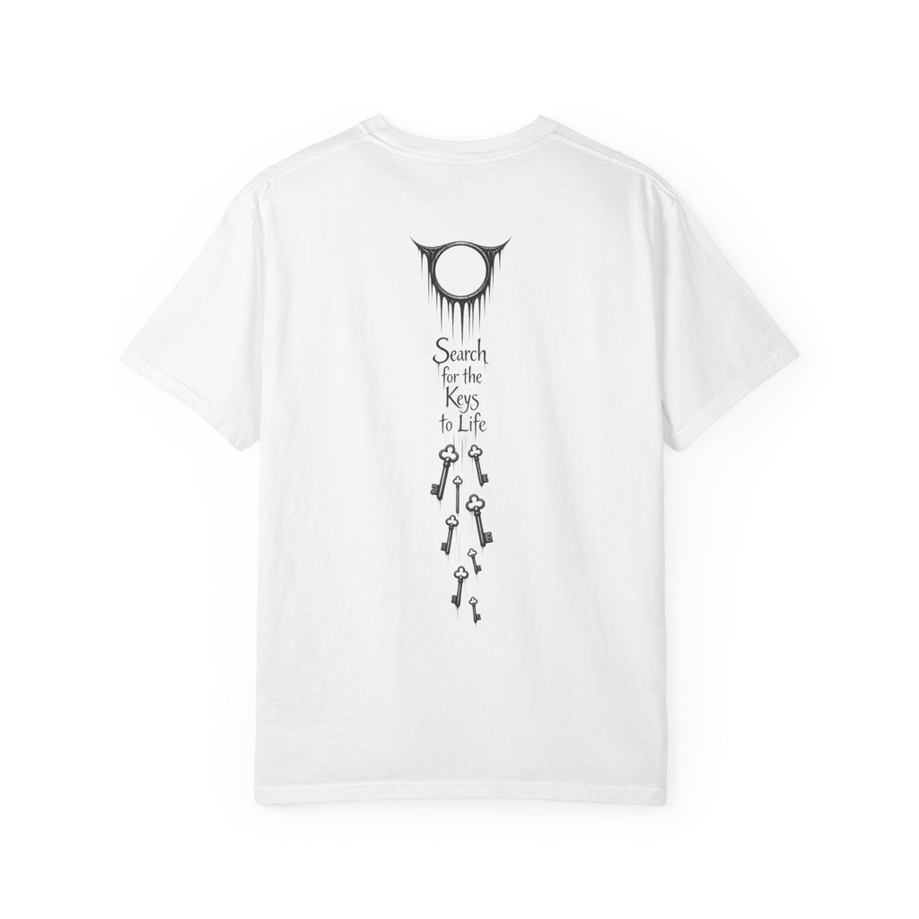Key to Life T-Shirt — Vintage Skeleton Key Graphic Tee ("Search for the Keys to Life")