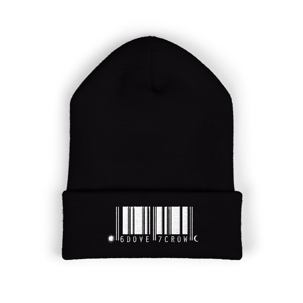 Barcode graphic beanie | Cuffed Embroidered Beanie