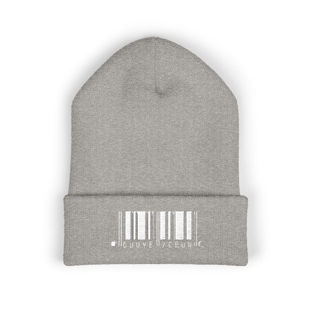 Barcode graphic beanie | Cuffed Embroidered Beanie