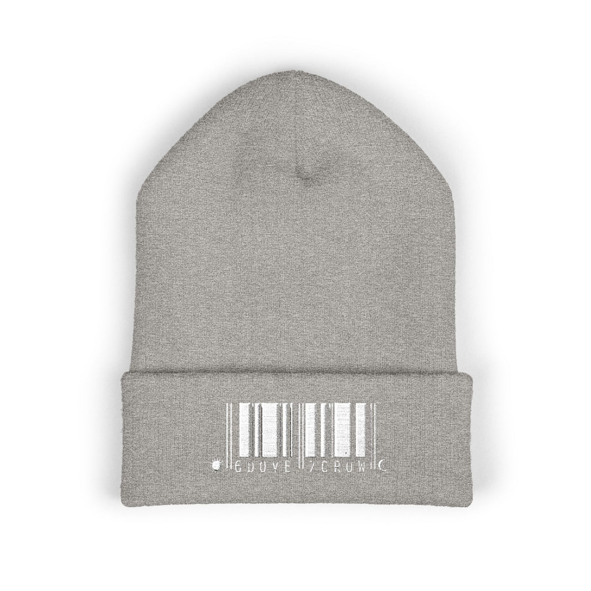Barcode graphic beanie | Cuffed Embroidered Beanie