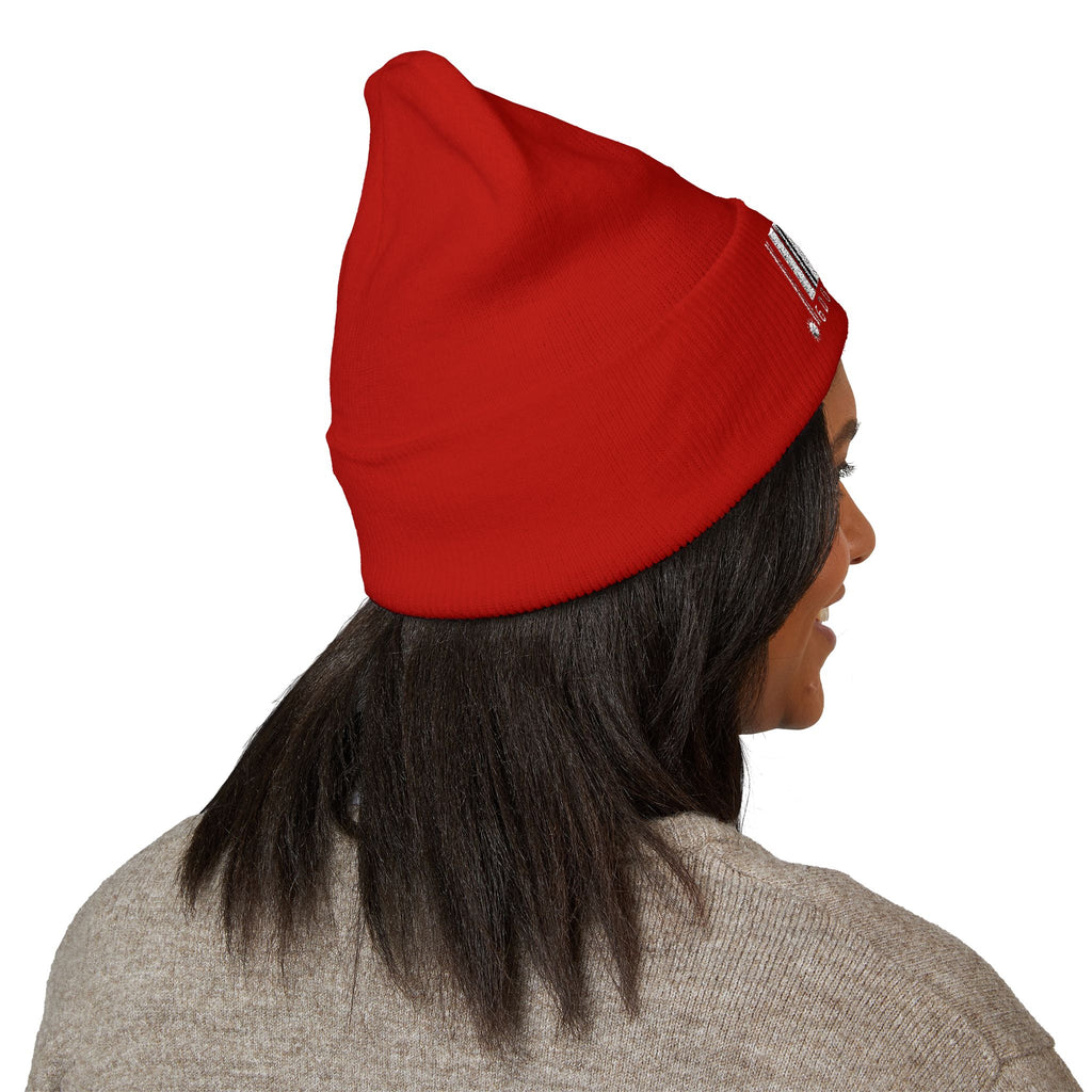Barcode graphic beanie | Cuffed Embroidered Beanie