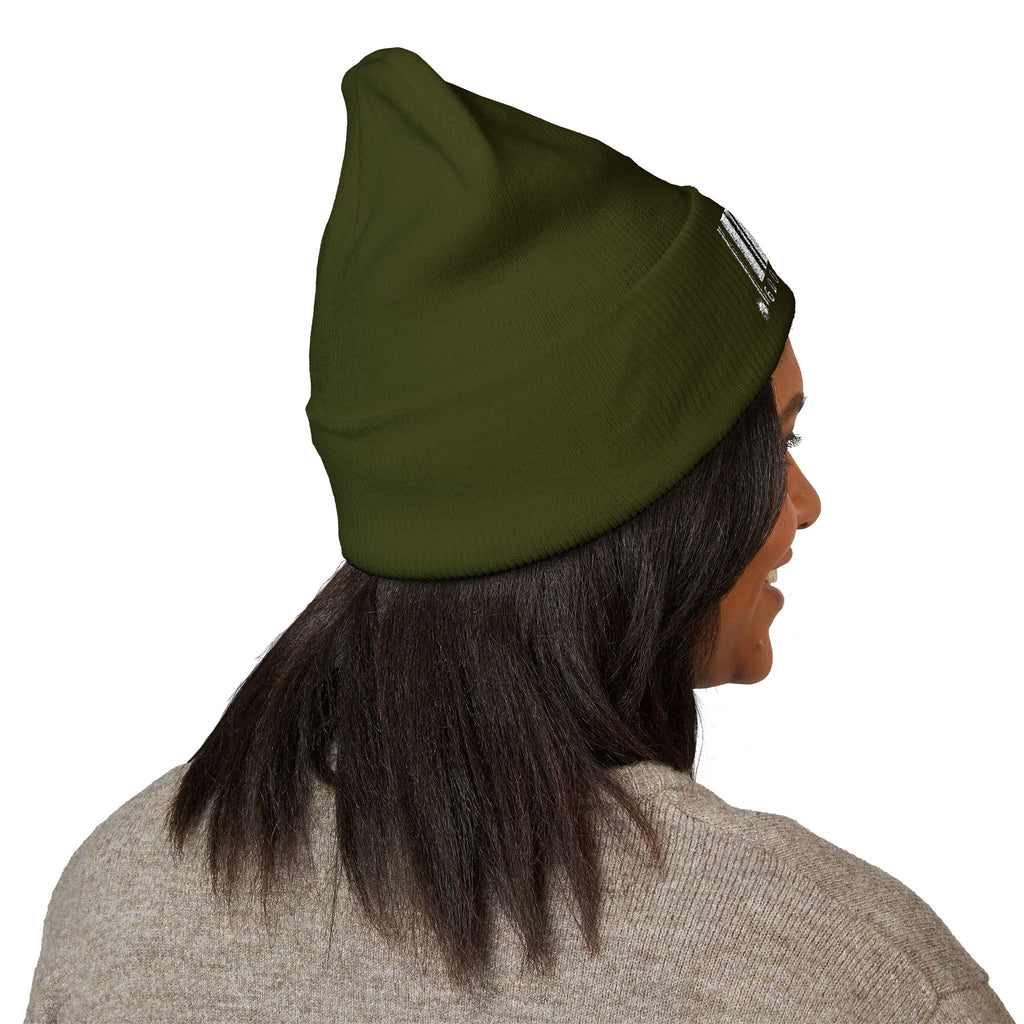 Barcode graphic beanie | Cuffed Embroidered Beanie