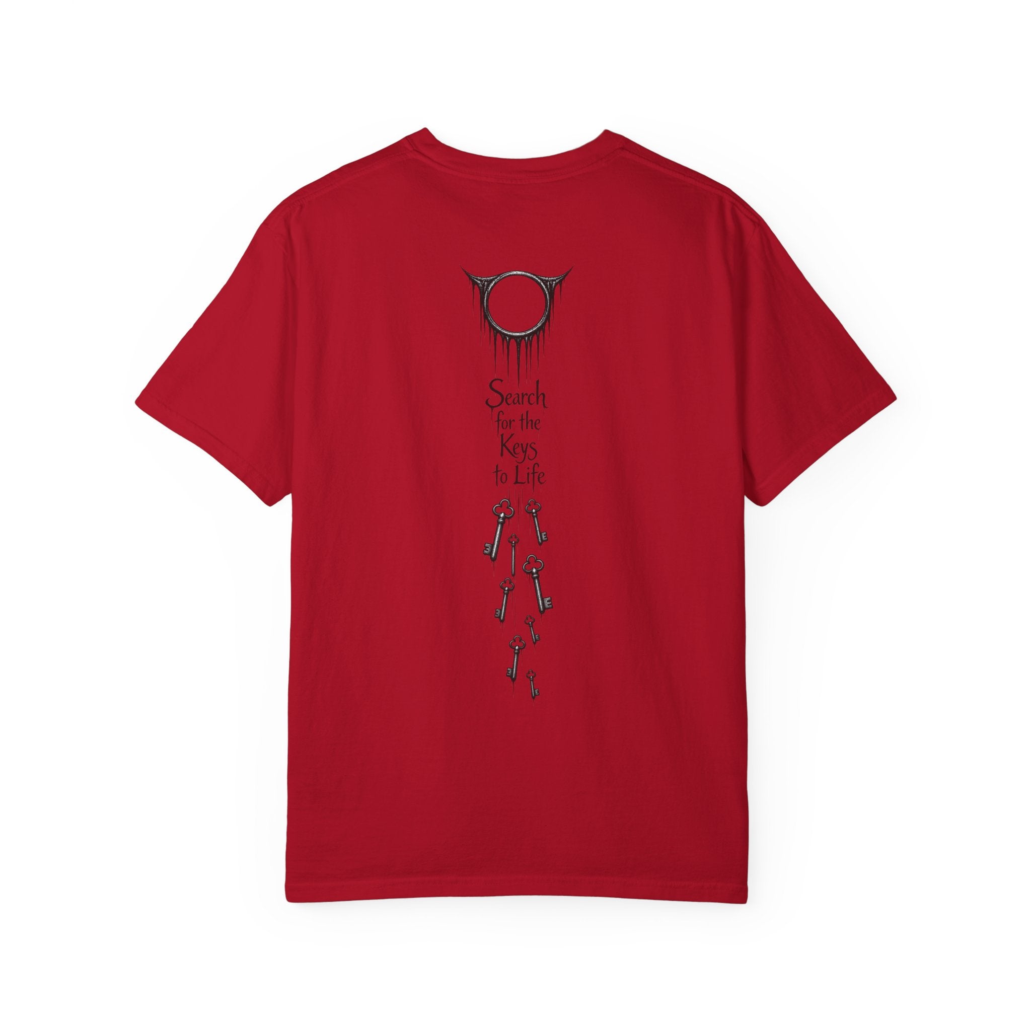 Key to Life T-Shirt — Vintage Skeleton Key Graphic Tee ("Search for the Keys to Life")