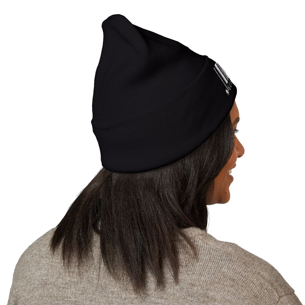 Barcode graphic beanie | Cuffed Embroidered Beanie