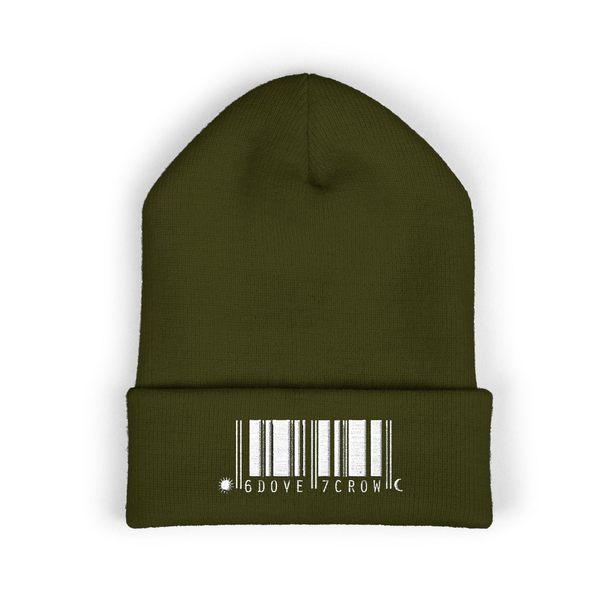 Barcode graphic beanie | Cuffed Embroidered Beanie