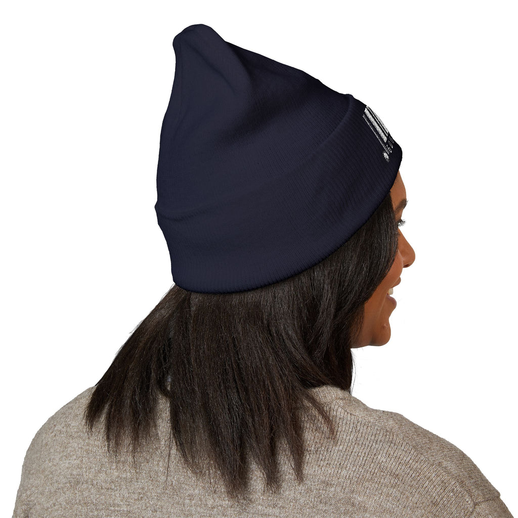 Barcode graphic beanie | Cuffed Embroidered Beanie